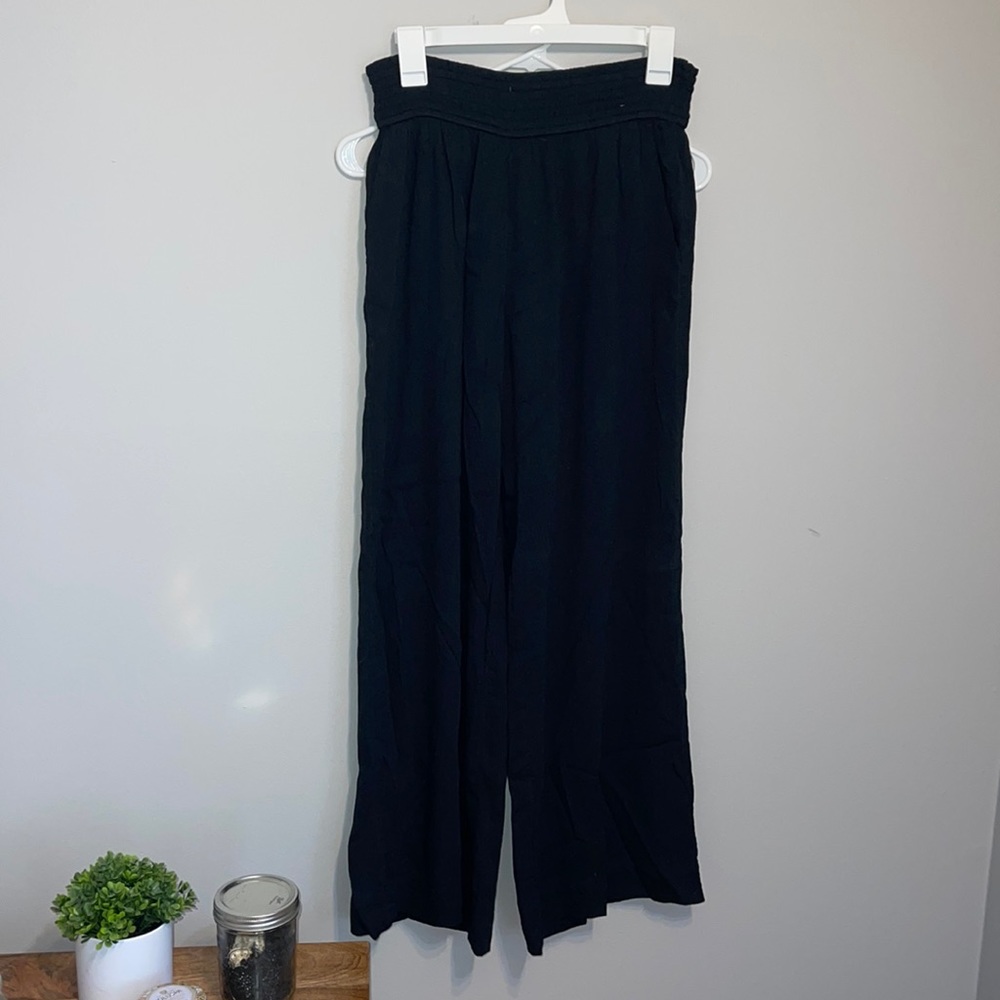 Abercrombie and fitch black flow pants